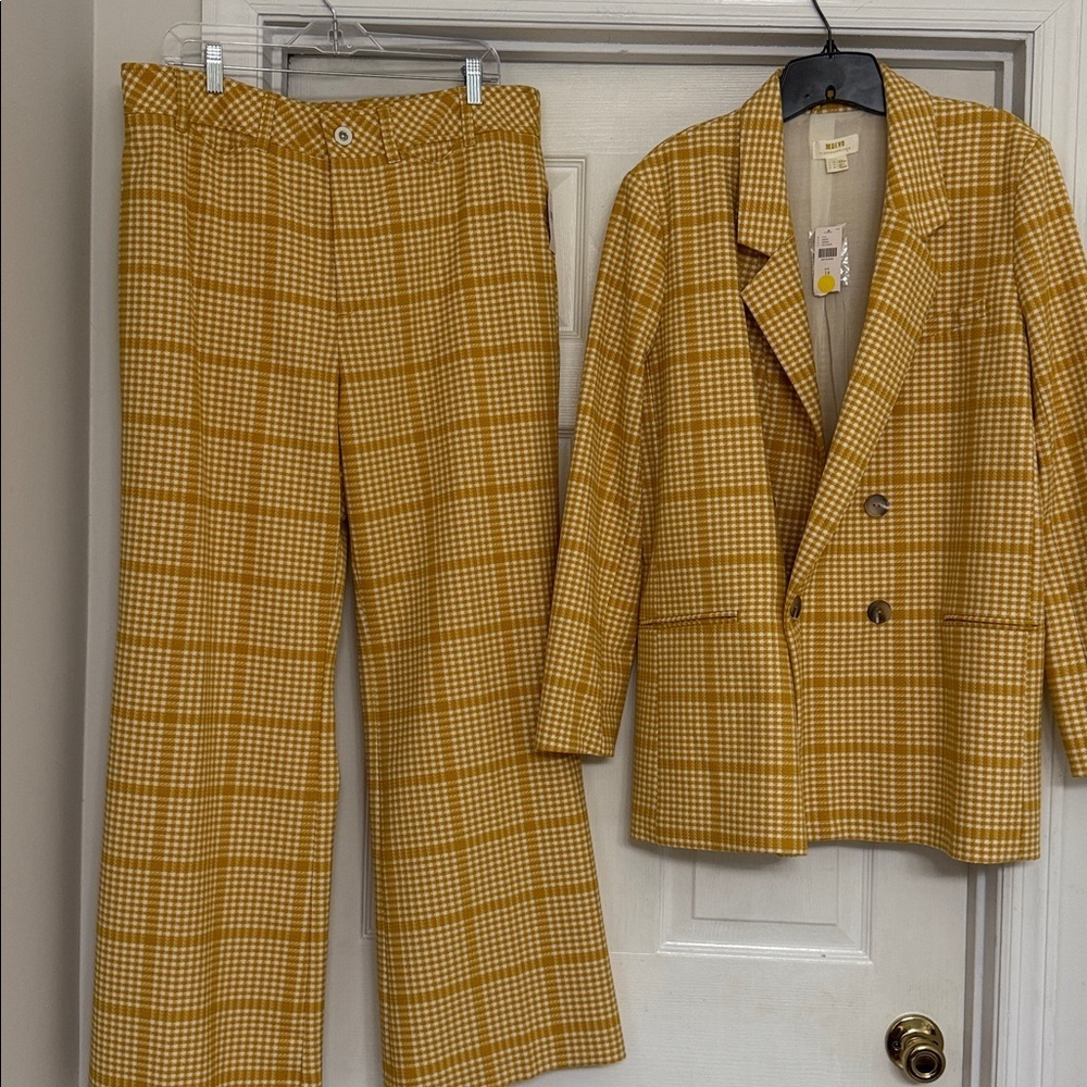 Anthropologie Maeve Retro Plaid Trousers, NWT, size 16 - Picture 12 of 16